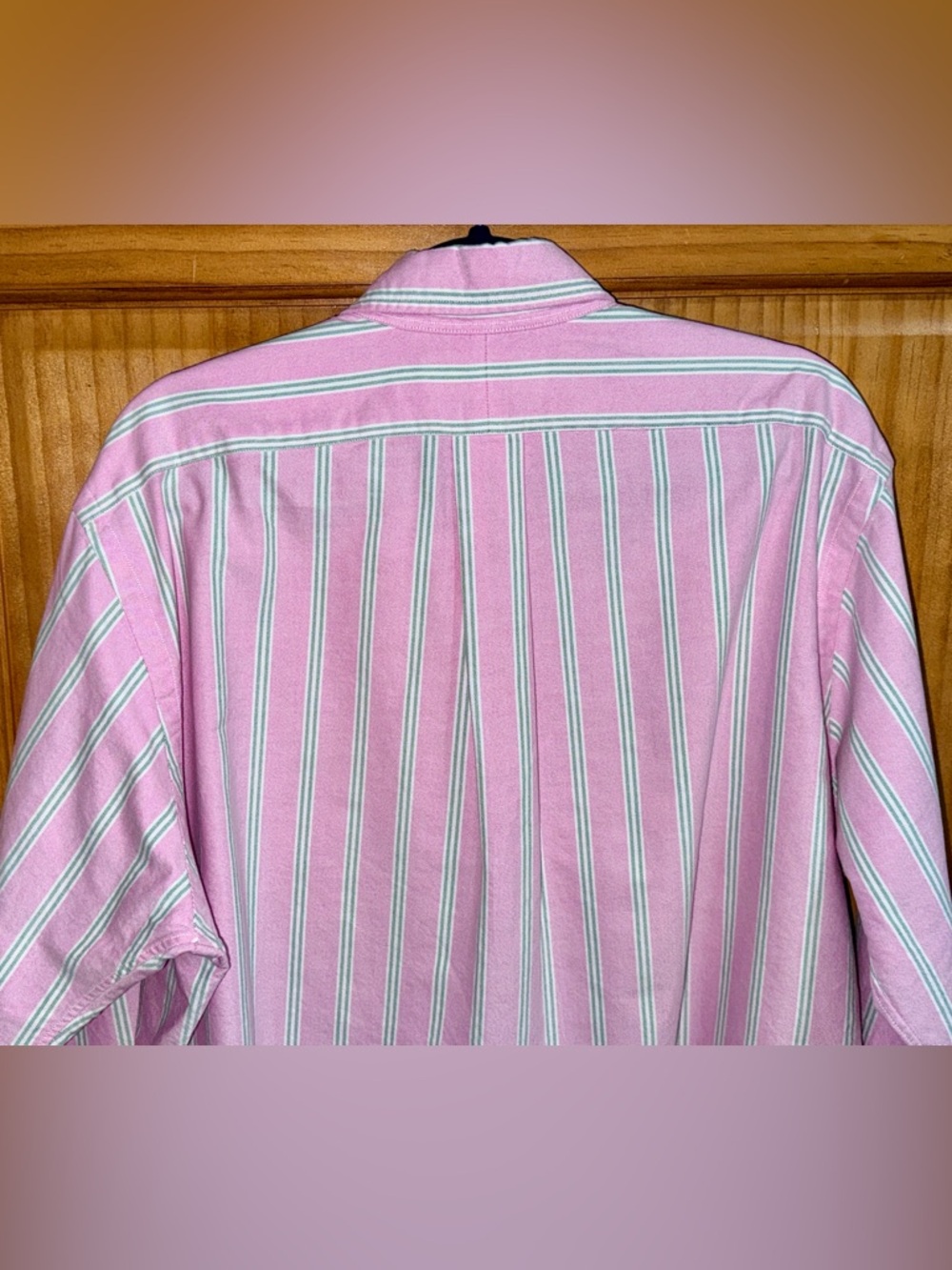 Ralph Lauren Men’s Pink, Green & White Striped Button-Down Shirt-15.5:32/33-EC - Picture 8 of 10